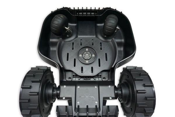 Mammotion Yuka mini Mähroboter Performance Komplettpaket Radabdeckungen silber