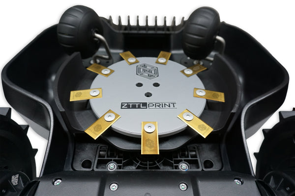 Mammotion Yuka mini Mähroboter Performance Messerteller+Messerschutz REVOlution Set MK4 silber
