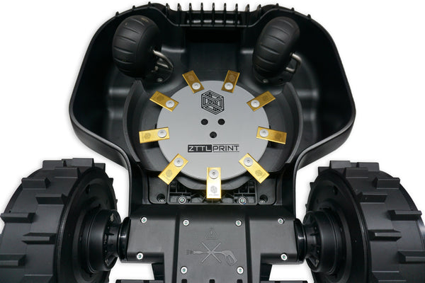 Mammotion Yuka mini Mähroboter Performance Komplettpaket Radabdeckungen silber