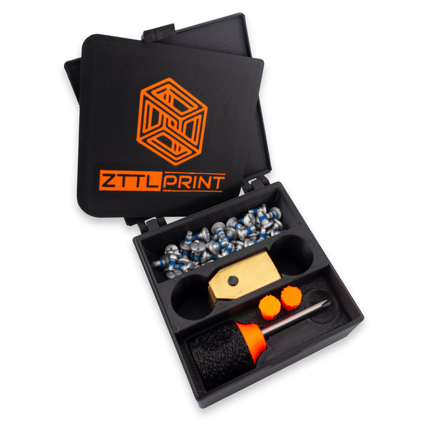 MowerKit CLASSIC 40x lames de couteau + 40x vis + accessoires + boîte à outils Kit complet système de lames de couteau