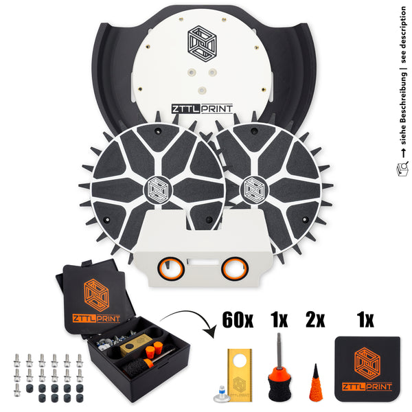 Mammotion Yuka mini Mähroboter Performance Komplettpaket Spikes weiss