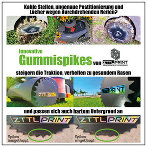 Segway Navimow H-Series robotic mower Performance Rubber spikes Spikes Traction Odometry