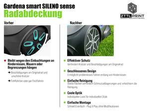 Gardena smart SILENO Mähroboter Performance Komplettpaket PRO Radabdeckungen