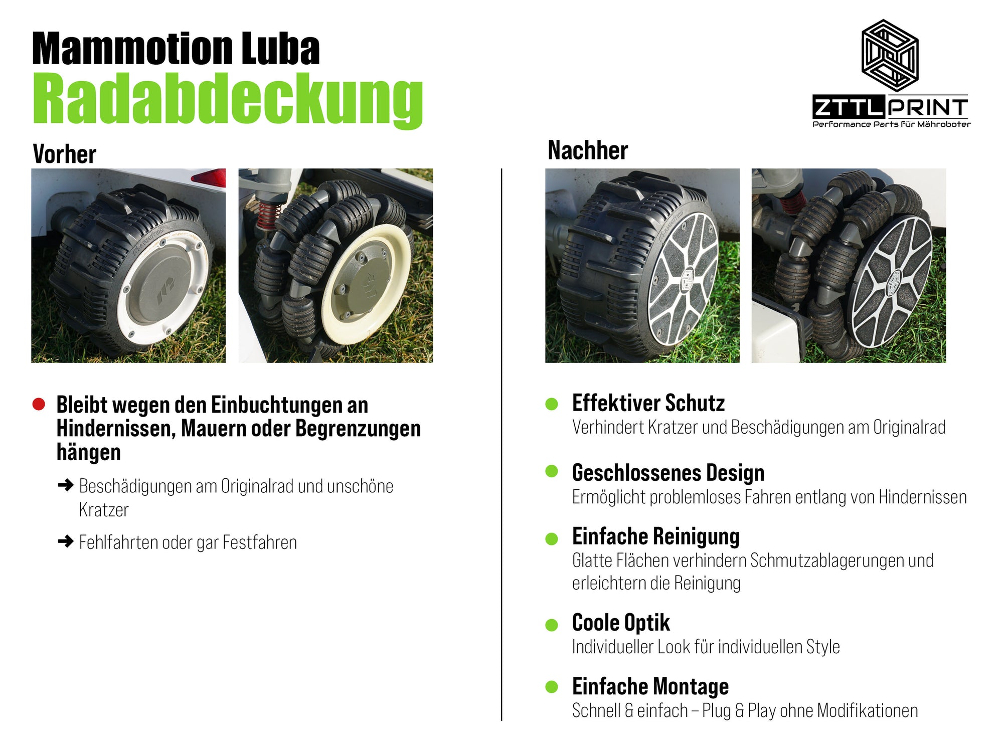 Mammotion Luba 1 AWD / 2 AWD robotic lawnmower performance styling set