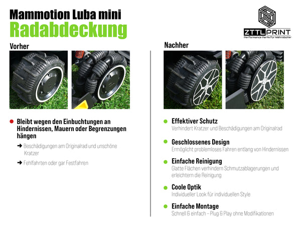 Mammotion Luba mini AWD Mähroboter Performance Style Set schwarz Komplettausstattung Bundle