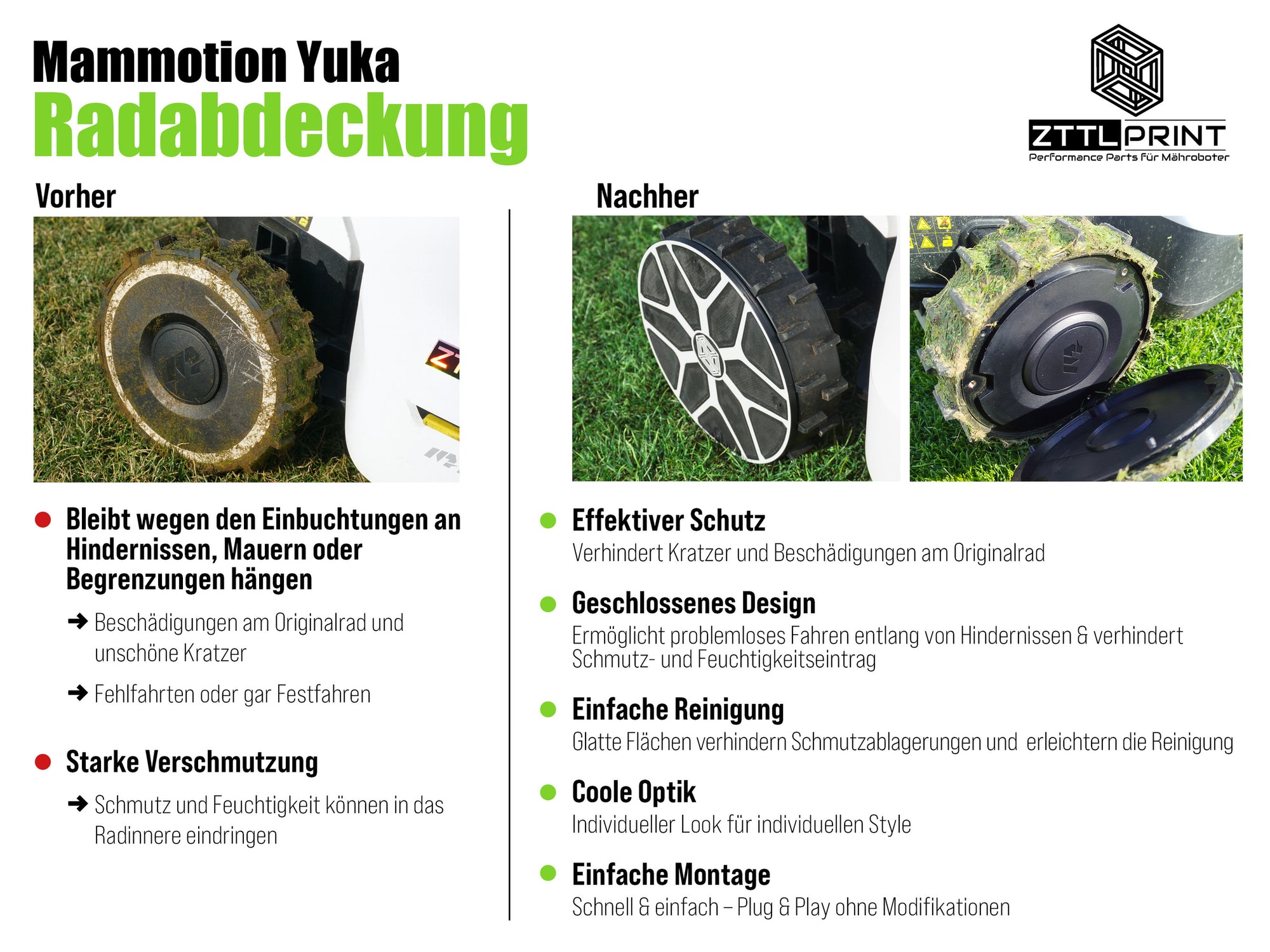 Mammotion Yuka robotic lawnmower performance complete package wheel covers