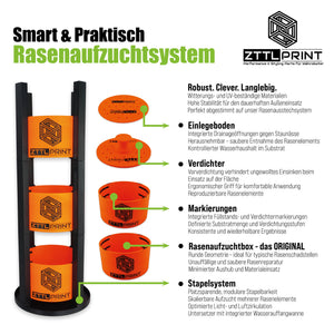 Rasenaufzuchtsystem – Modulare Aufzucht für Rasenreparatur