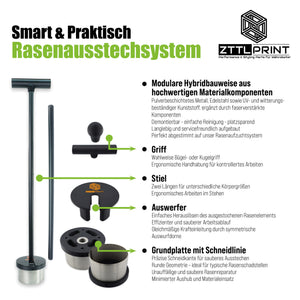 Rasenausstecher – Ausstechsystem für Rasenreparatur