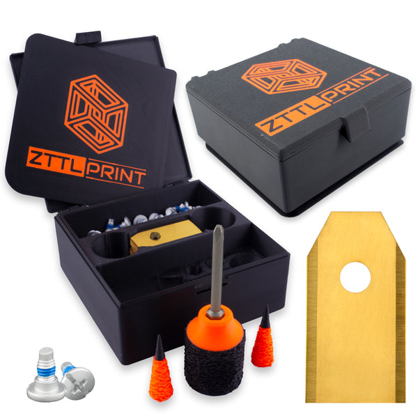 MowerKit CLASSIC 40x knife blades + 40x screws + accessories + tool box complete set knife blade system