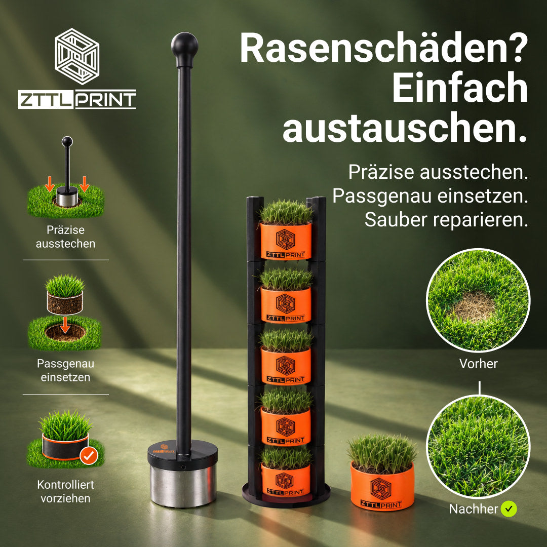Rasenausstecher – Ausstechsystem für Rasenreparatur